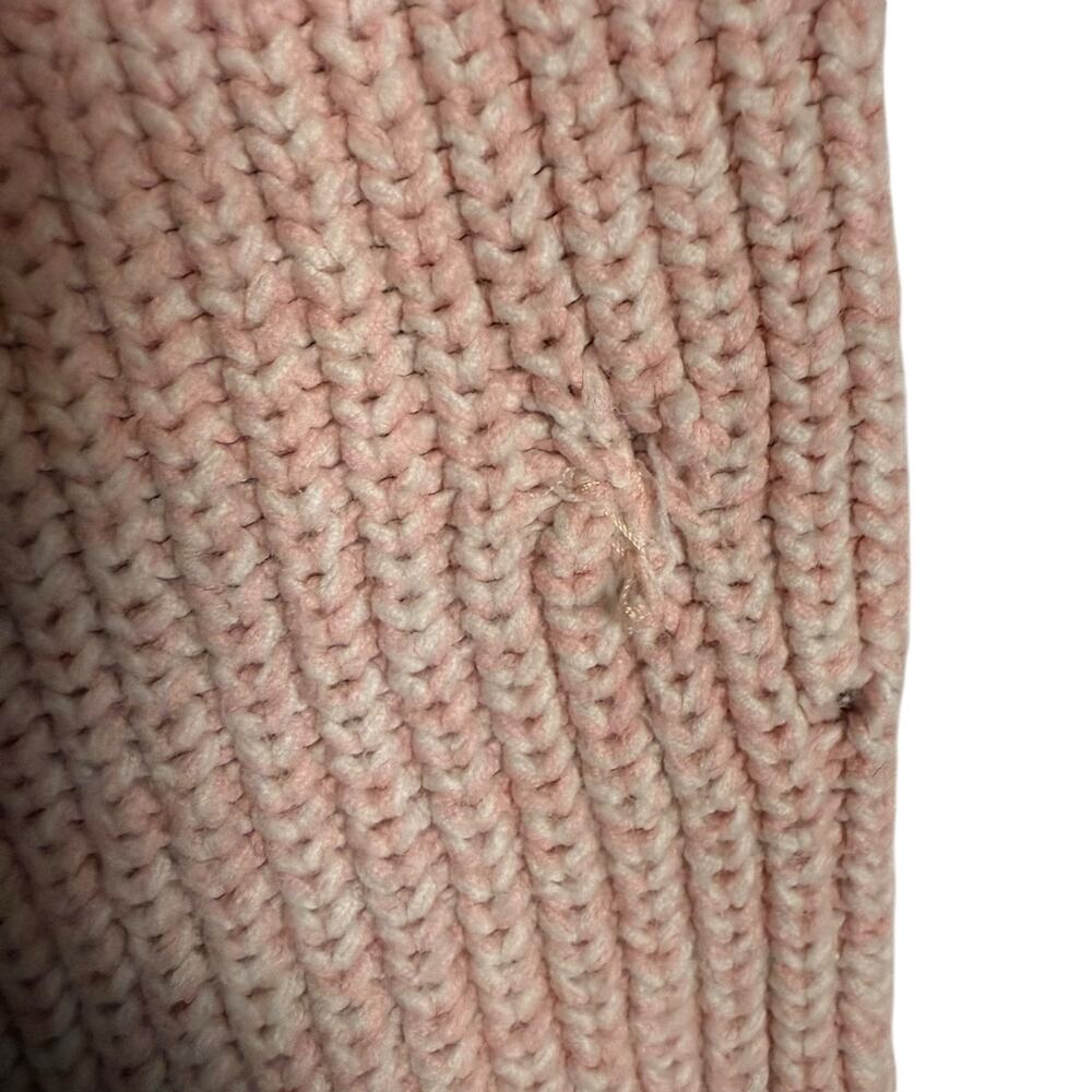 Club Monaco Pink Ribbed Knit Boxy Mock Neck Long Sleeve Pullover Sweater - Picture 10 of 16